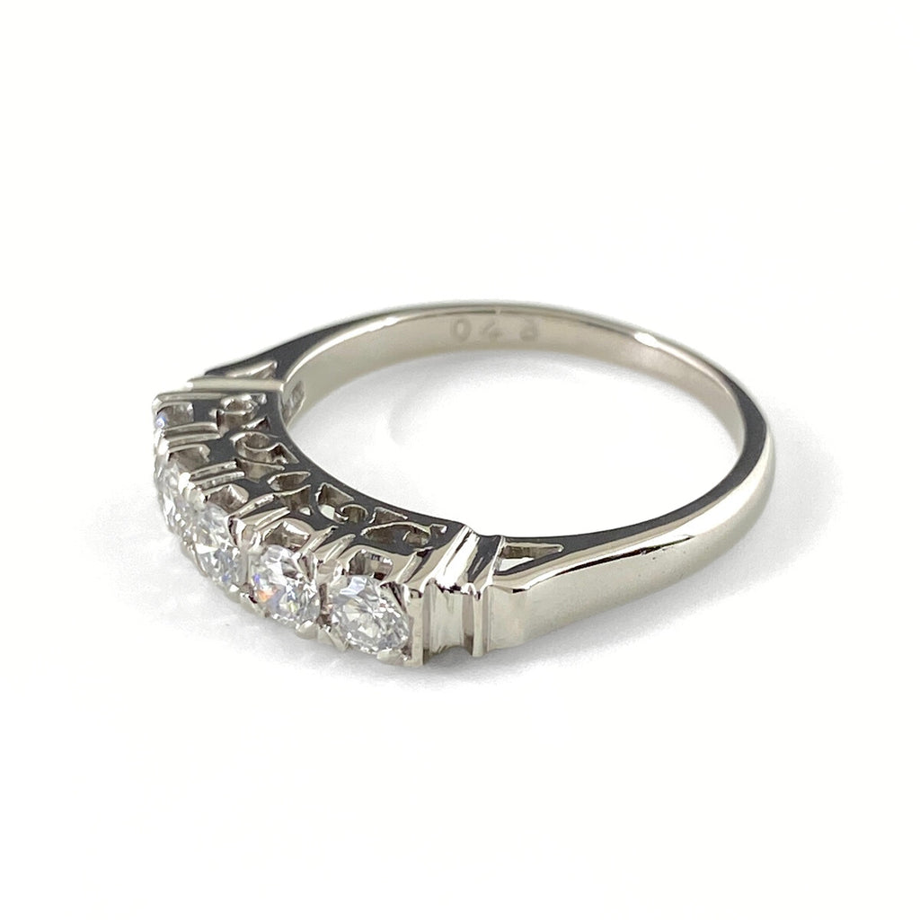 メレダイヤ デザインリング プラチナ 指輪 リング 10号 Pt900 ダイヤモンド レディース 【中古】nbjwl