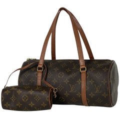 ルイ・ヴィトン パピヨン 26 筒型 旧旧型 ハンドバッグ モノグラム ブラウン M51366 レディース 【中古】brbag