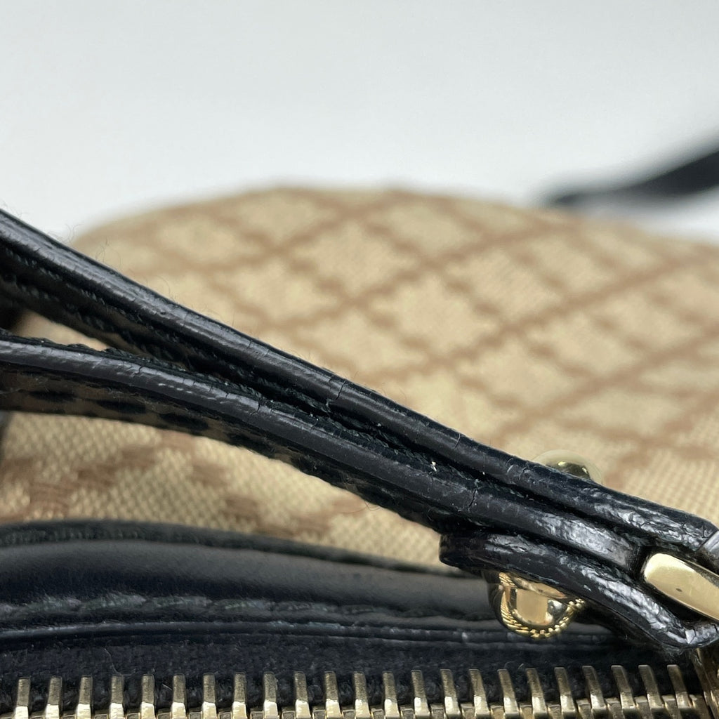 グッチ ディアマンテ スーキー ハンドバッグ 2WAY ショルダーバッグ ハンドバッグ キャンバス ブラウン ブラック 247902 レディース 【中古】brbag