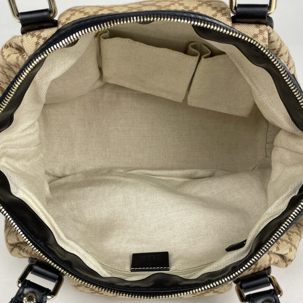 グッチ ディアマンテ スーキー ハンドバッグ 2WAY ショルダーバッグ ハンドバッグ キャンバス ブラウン ブラック 247902 レディース 【中古】brbag