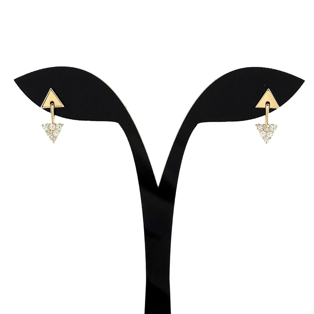 メレダイヤ デザインピアス YG イエローゴールド ピアス K18 750 ダイヤモンド レディース 【中古】nbjwl