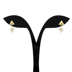 メレダイヤ デザインピアス YG イエローゴールド ピアス K18 750 ダイヤモンド レディース 【中古】nbjwl