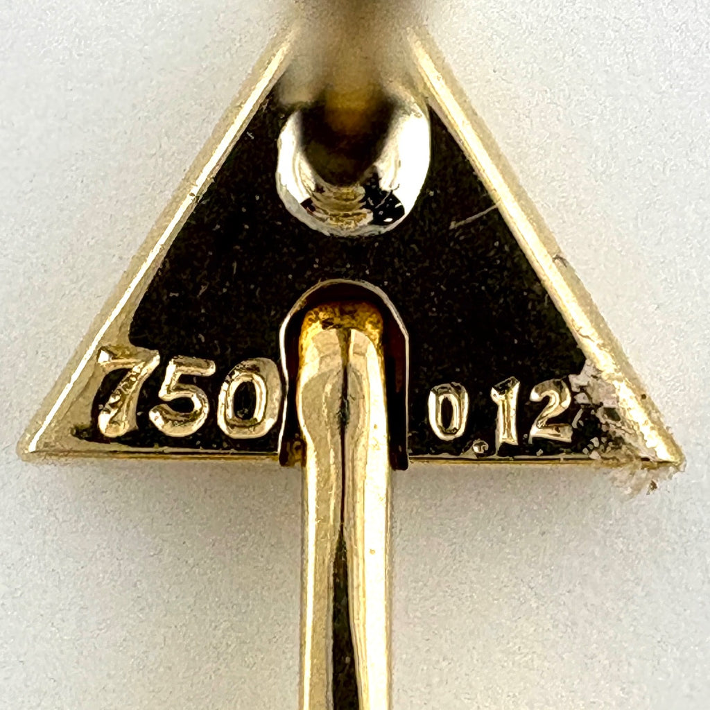 メレダイヤ デザインピアス YG イエローゴールド ピアス K18 750 ダイヤモンド レディース 【中古】nbjwl