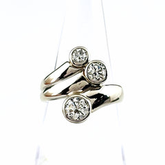 メレダイヤ デザインリング プラチナ 指輪 リング 12号 Pt900 ダイヤモンド レディース ノンブランドジュエリー 【中古】nbjwl