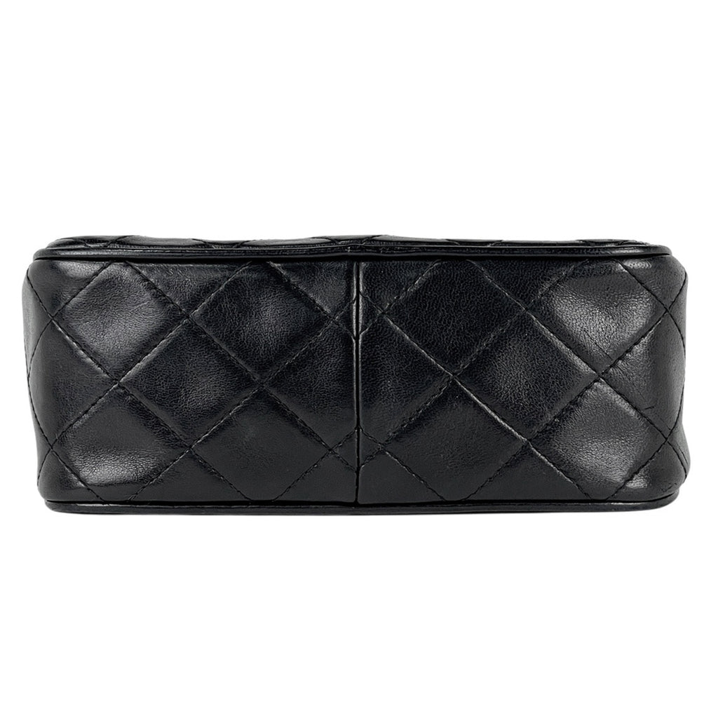 シャネル ココマーク フリンジ チェーン ショルダーバッグ マトラッセ タッセル ショルダーバッグ レザー ブラック レディース 【中古】brbag