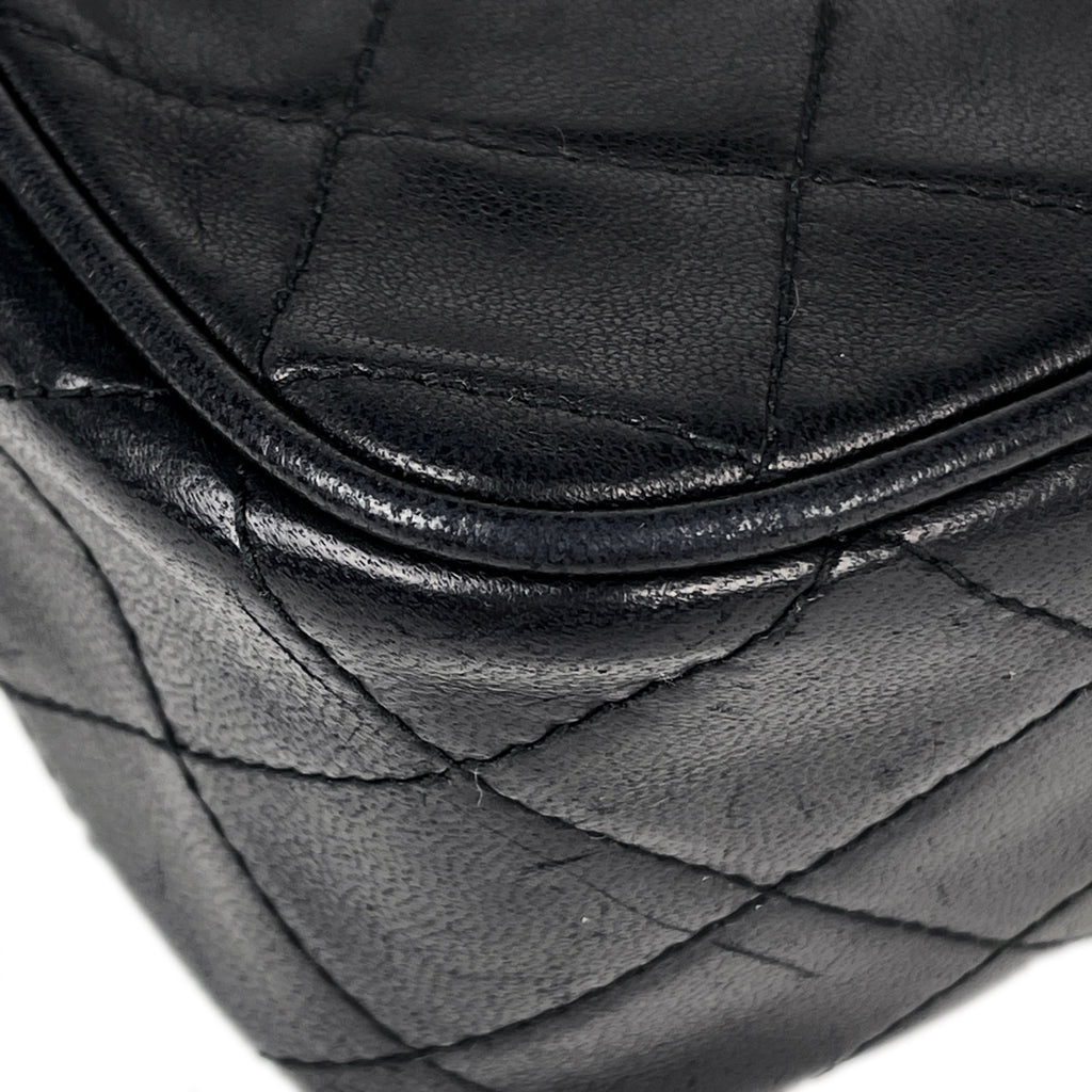 シャネル ココマーク フリンジ チェーン ショルダーバッグ マトラッセ タッセル ショルダーバッグ レザー ブラック レディース 【中古】brbag