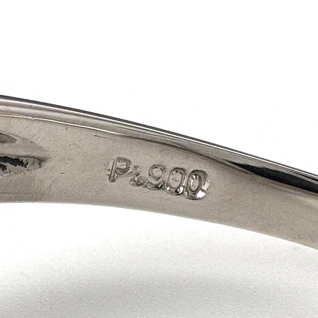 フラワーモチーフ デザインリング プラチナ 指輪 メレダイヤ 花 サファイア リング 21号 Pt900 サファイア ダイヤモンド メンズ ノンブランドジュエリー 【中古】nbjwl