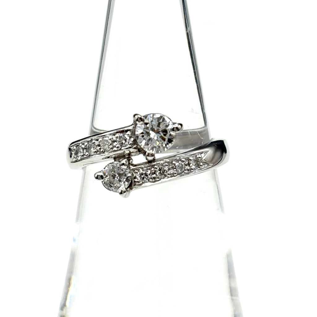 ダイヤモンド デザインリング プラチナ 指輪 メレダイヤ リング 10.5号 Pt900 ダイヤモンド レディース 【中古】nbjwl