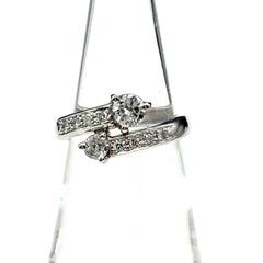 ダイヤモンド デザインリング プラチナ 指輪 メレダイヤ リング 10.5号 Pt900 ダイヤモンド レディース 【中古】nbjwl