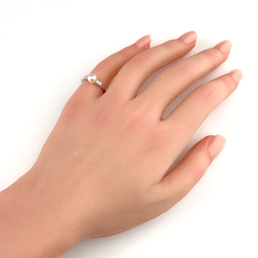 ミキモト K18 パール リング 9号 レディース 中古 brjwl