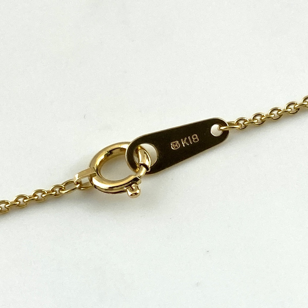 ミキモト パール デザインネックレス YG イエローゴールド ペンダント メレダイヤ 真珠 ネックレス K18 パール ダイヤモンド レディース 【中古】brjwl