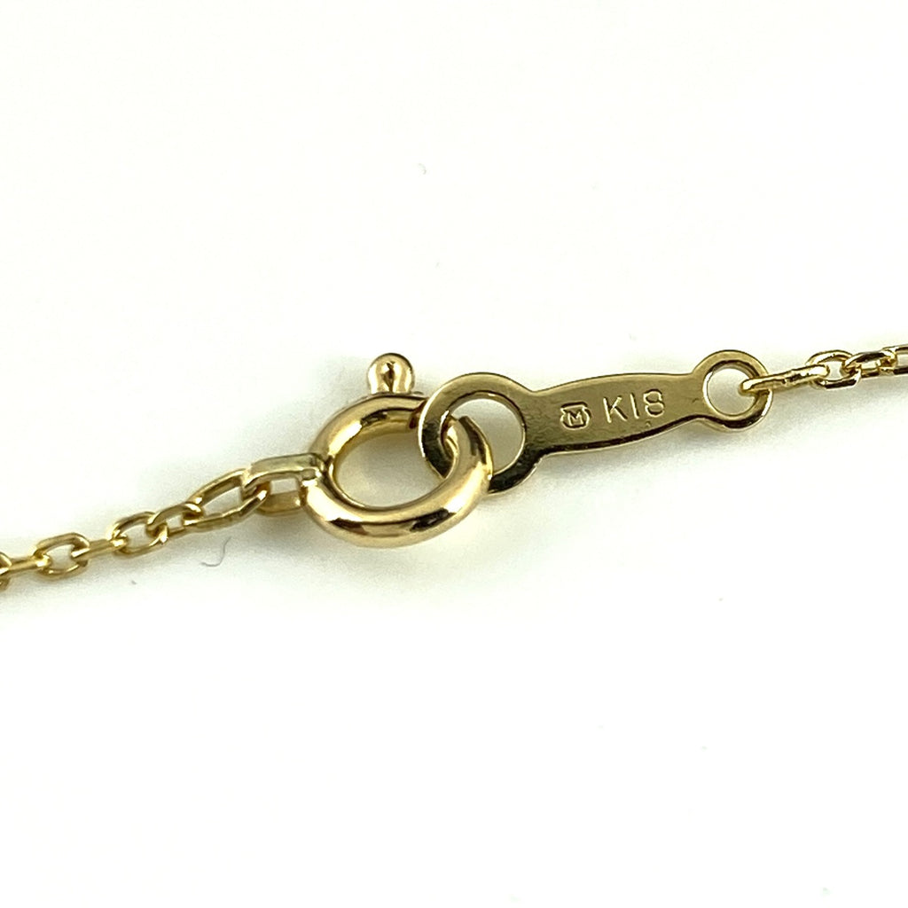 ミキモト パール デザインネックレス YG イエローゴールド ペンダント 真珠 ネックレス K18 パール レディース 【中古】brjwl