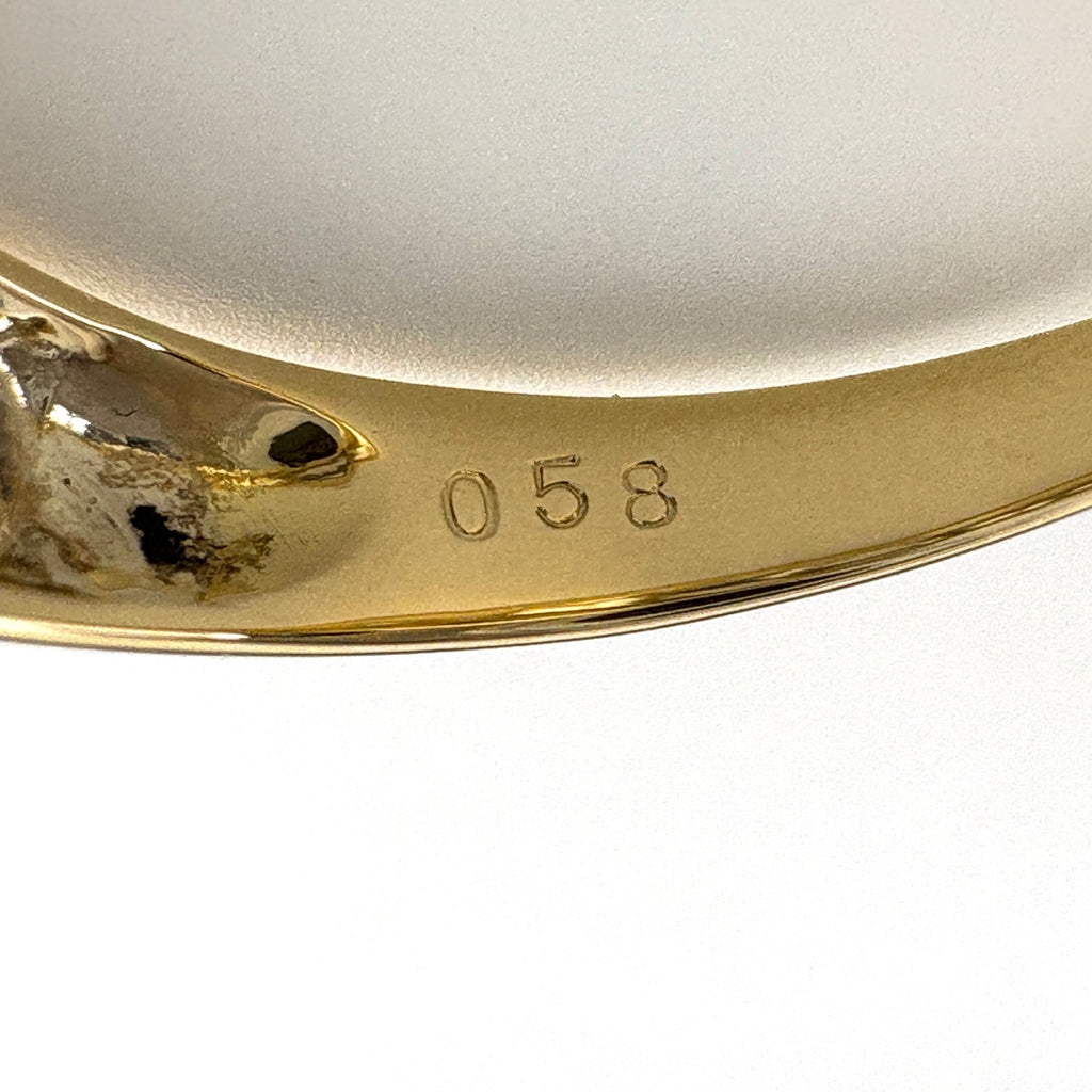 メレダイヤ デザインリング YG イエローゴールド プラチナ 指輪 リング 13.5号 K18 Pt900 ダイヤモンド レディース 【中古】nbjwl