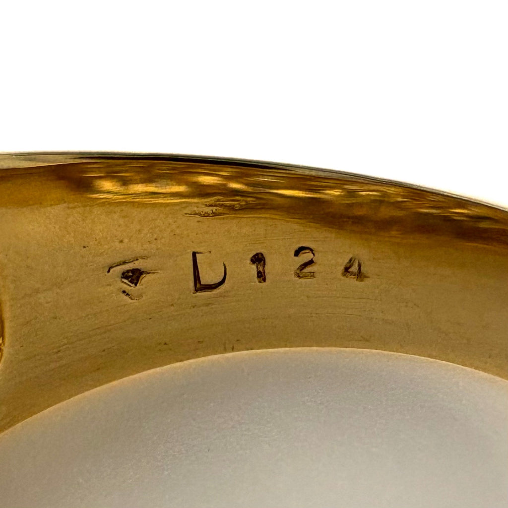 メレダイヤ デザインリング YG イエローゴールド 指輪 リング 11号 750 ダイヤモンド レディース 【中古】nbjwl