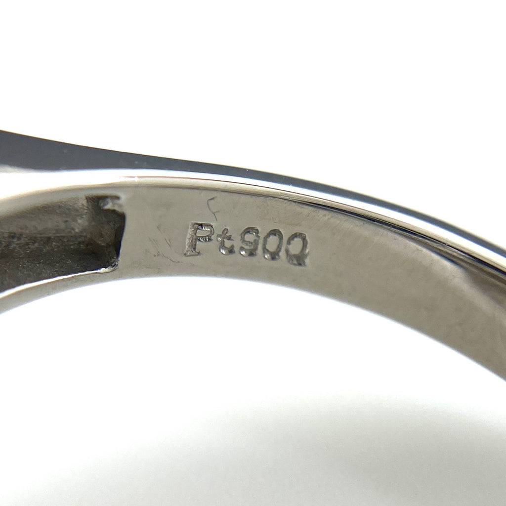 パール デザインリング プラチナ 指輪 メレダイヤ 真珠 リング 9.5号 Pt900 パール ダイヤモンド レディース 【中古】nbjwl