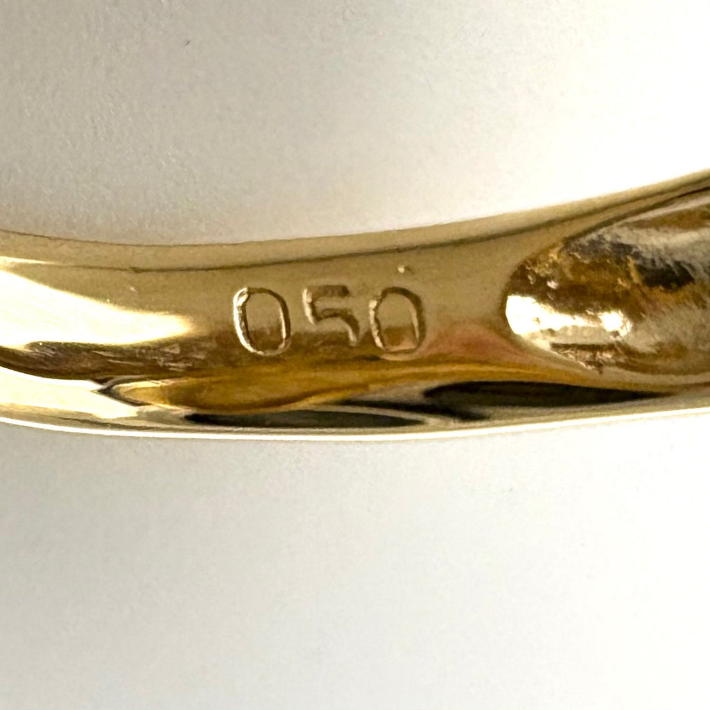 メレダイヤ デザインリング YG イエローゴールド 指輪 リング 12号 K18 ダイヤモンド レディース 【中古】nbjwl