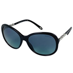 ティファニー ロゴ サングラス アイウェア サングラス プラスチック ラインストーン ブラック TF4104 レディース 【中古】brbag