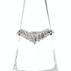 メレダイヤ デザインリング プラチナ 指輪 リング 14号 Pt900 ダイヤモンド レディース 【中古】nbjwl