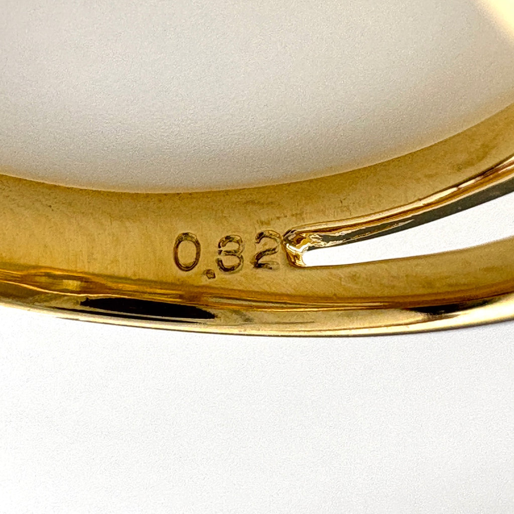 メレダイヤ デザインリング YG イエローゴールド 指輪 リング 11.5号 K18 ダイヤモンド レディース ノンブランドジュエリー 【中古】nbjwl