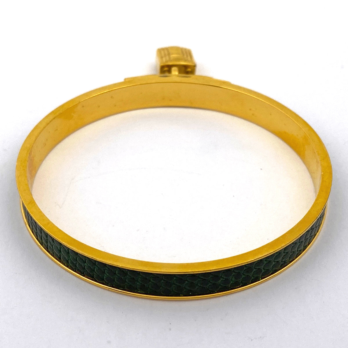 エルメス ケリー バングル 腕輪 カデナ バングル GP レザー ゴールド