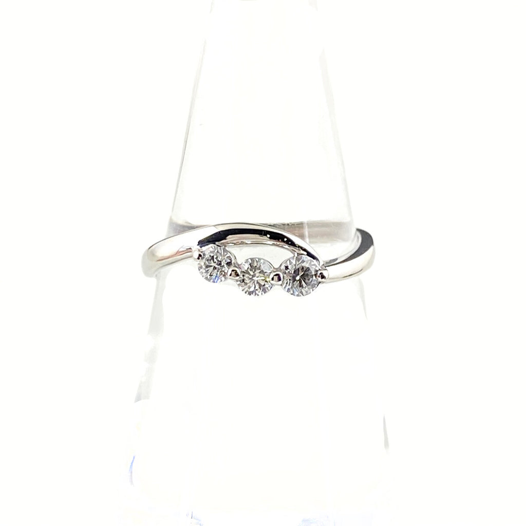 メレダイヤ デザインリング プラチナ 指輪 リング 12.5号 Pt900 ダイヤモンド レディース 【中古】nbjwl