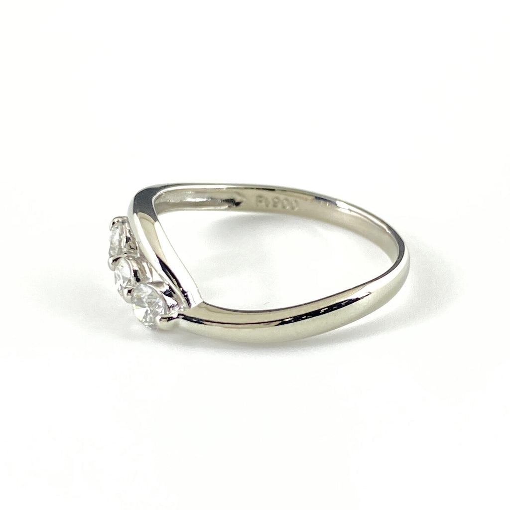 メレダイヤ デザインリング プラチナ 指輪 リング 12.5号 Pt900 ダイヤモンド レディース 【中古】nbjwl