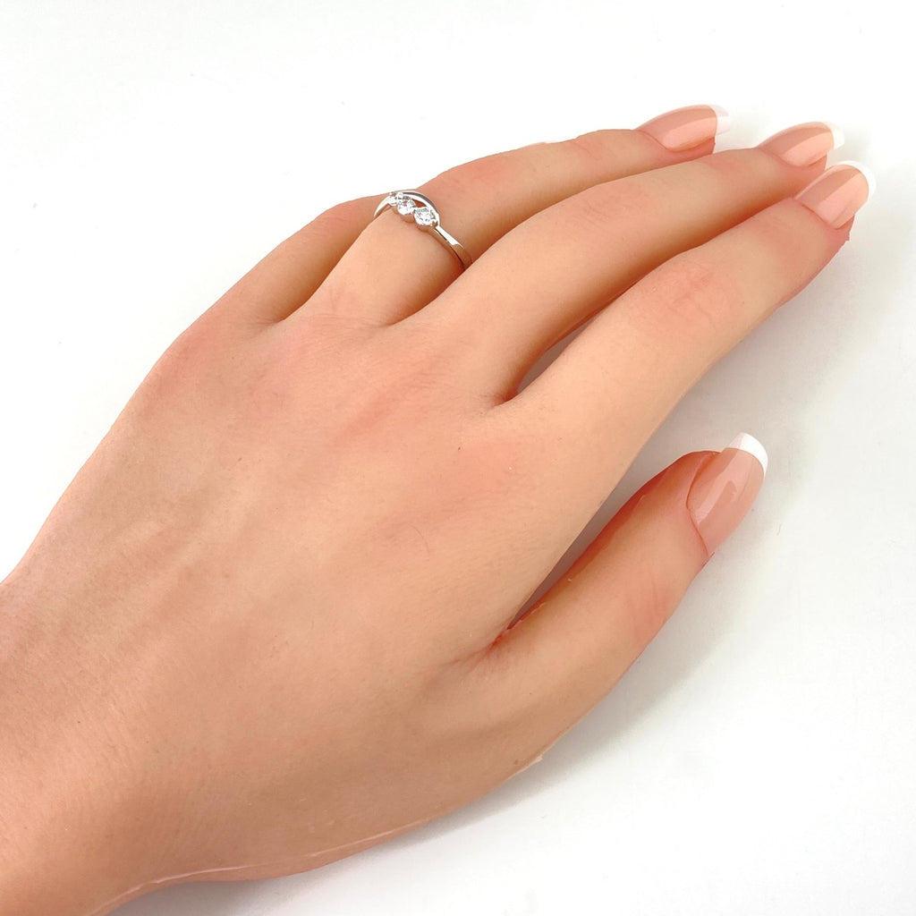 メレダイヤ デザインリング プラチナ 指輪 リング 12.5号 Pt900 ダイヤモンド レディース 【中古】nbjwl