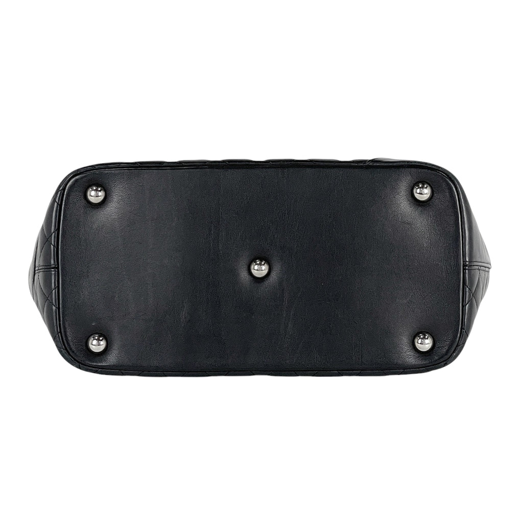 シャネル カンボンライン ラージ トートバッグ ココマーク ショルダーバッグ トートバッグ レザー ブラック ピンク A25169 レディース 【中古】brbag