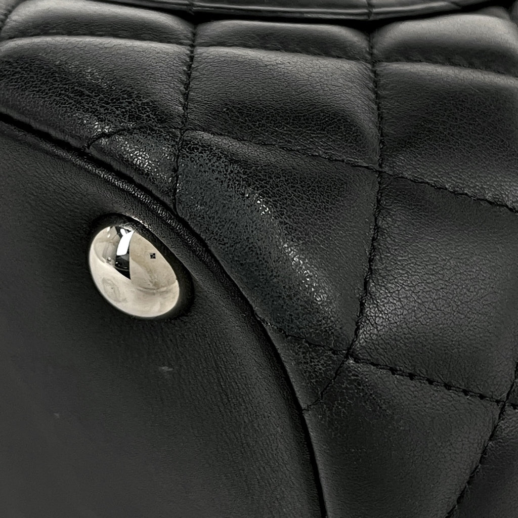 シャネル カンボンライン ラージ トートバッグ ココマーク ショルダーバッグ トートバッグ レザー ブラック ピンク A25169 レディース 【中古】brbag