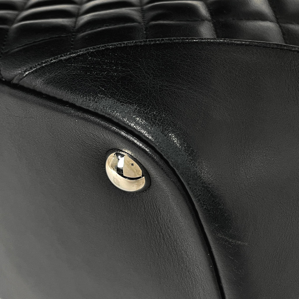 シャネル カンボンライン ラージ トートバッグ ココマーク ショルダーバッグ トートバッグ レザー ブラック ピンク A25169 レディース 【中古】brbag