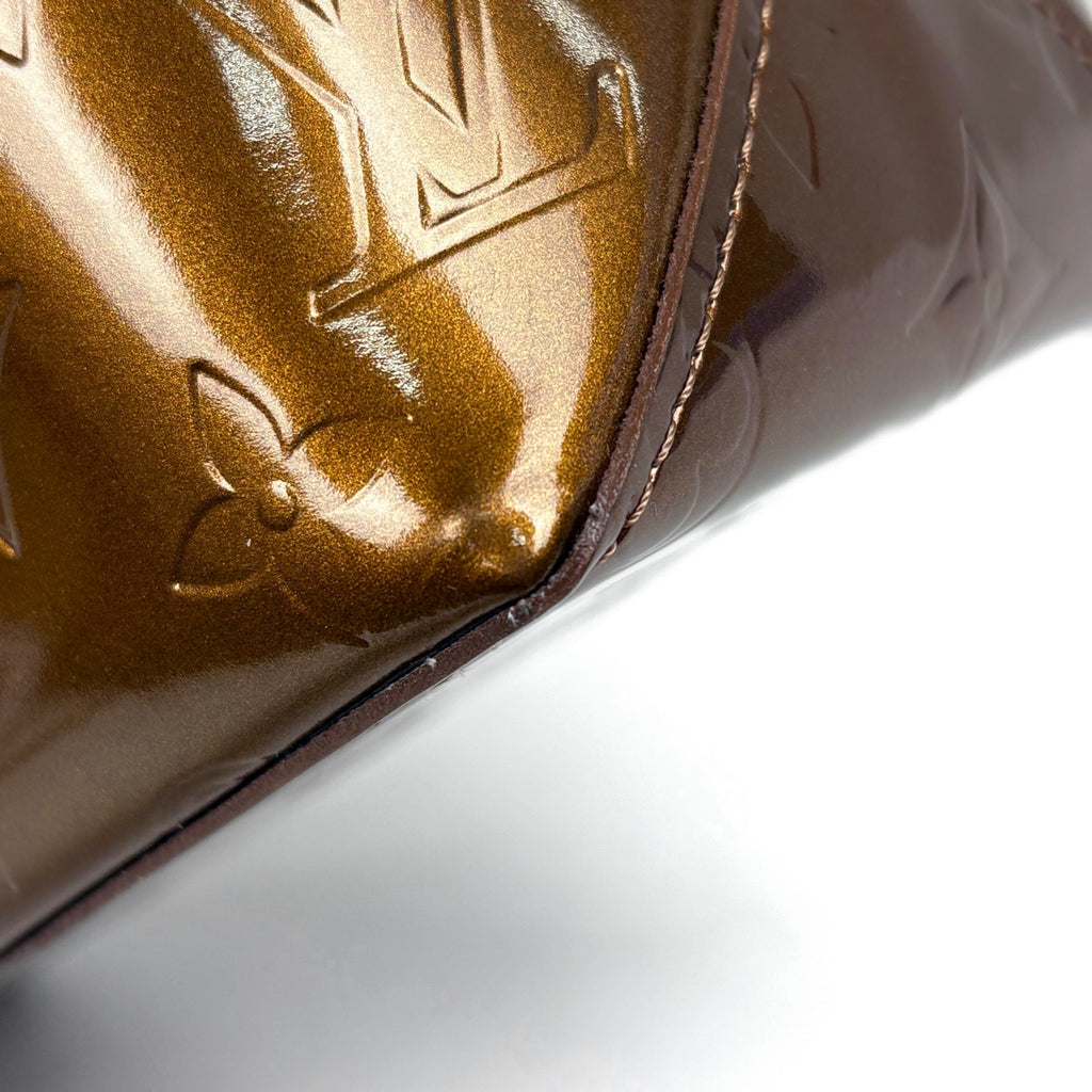 ルイ・ヴィトン リードPM ショルダーバッグ エナメル パテント モノグラムヴェルニ ブロンズ M91146 レディース 中古 brbag