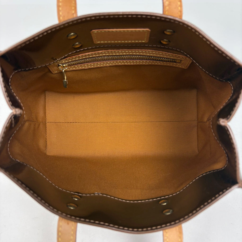 ルイ・ヴィトン リードPM ショルダーバッグ エナメル パテント モノグラムヴェルニ ブロンズ M91146 レディース 中古 brbag