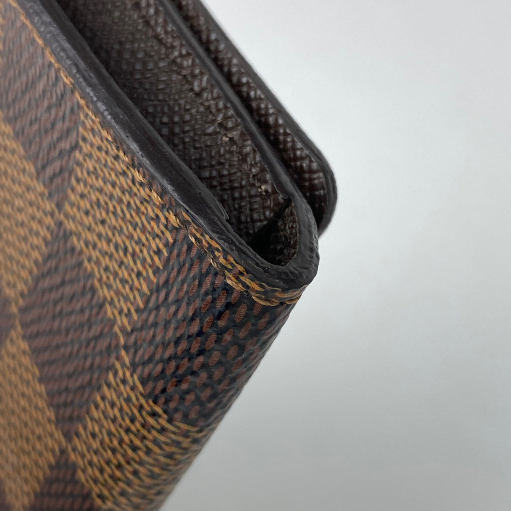 ルイ・ヴィトン アンヴェロップ カルト ドゥ ヴィジット カード入れ 定期入れ パスケース 通勤 通学 PASMO Suica パスモ スイカ 名刺入れ カードケース ダミエ ブラウン N62920 レディース 【中古】brbag