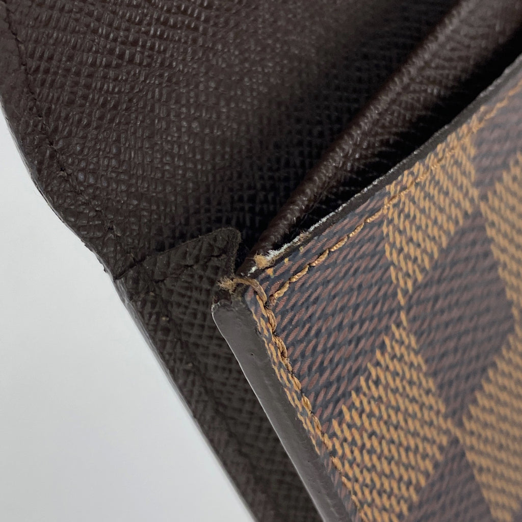 ルイ・ヴィトン アンヴェロップ カルト ドゥ ヴィジット カード入れ 定期入れ パスケース 通勤 通学 PASMO Suica パスモ スイカ 名刺入れ カードケース ダミエ ブラウン N62920 レディース 【中古】brbag