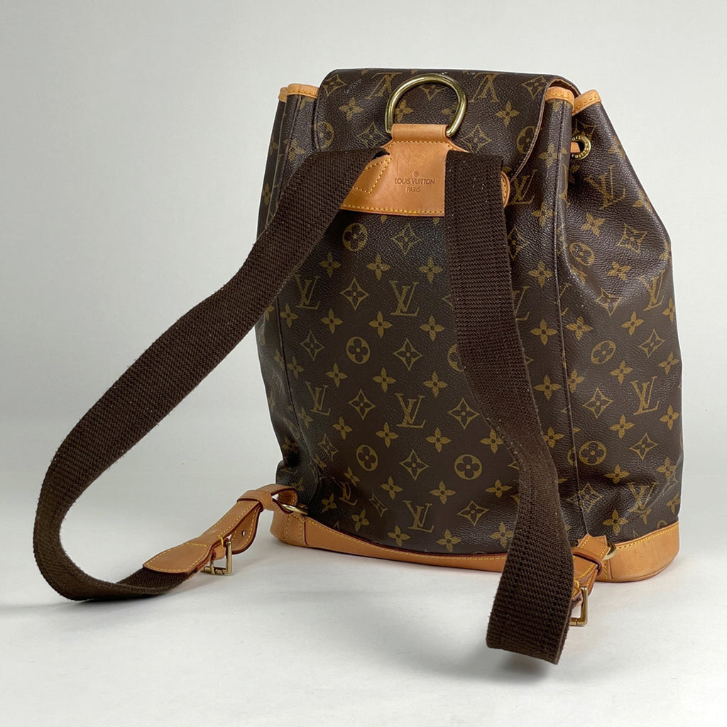 ルイ・ヴィトン モンスリ GM バックパック デイパック リュック モノグラム ブラウン M51135 レディース 【中古】brbag