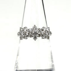 ダイヤモンド デザインリング WG ホワイトゴールド 指輪 メレダイヤ リング 13号 K18 WG ダイヤモンド レディース ノンブランドジュエリー 【中古】nbjwl