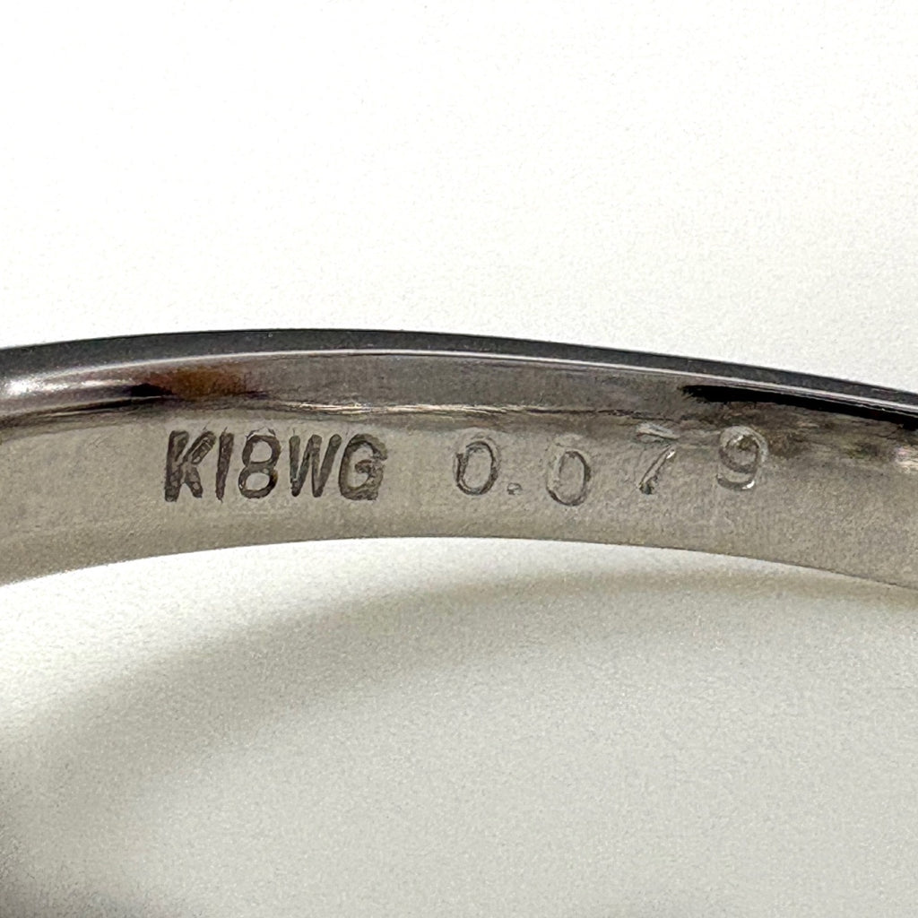ダイヤモンド デザインリング WG ホワイトゴールド 指輪 メレダイヤ リング 13号 K18 WG ダイヤモンド レディース ノンブランドジュエリー 【中古】nbjwl