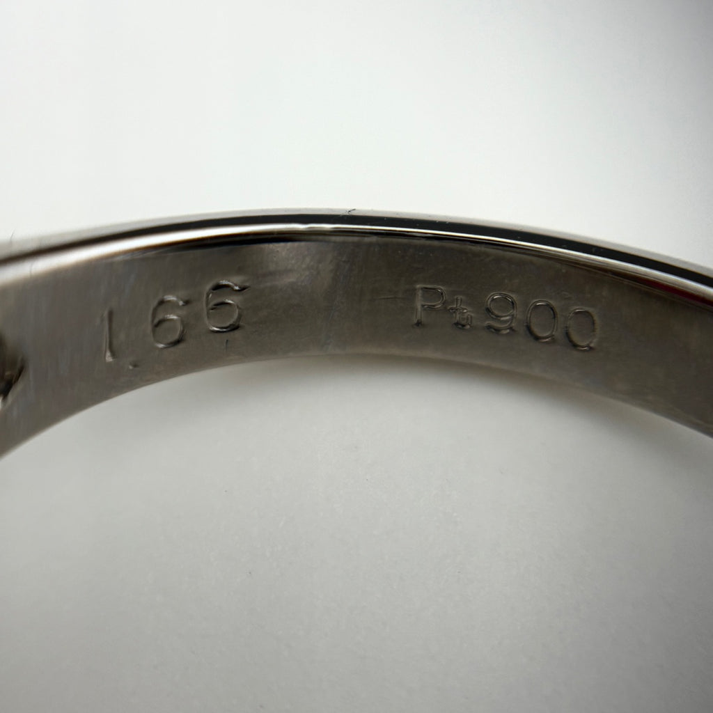 ルビー デザインリング プラチナ 指輪 メレダイヤ リング 12号 Pt900 ルビー ダイヤモンド レディース 【中古】nbjwl