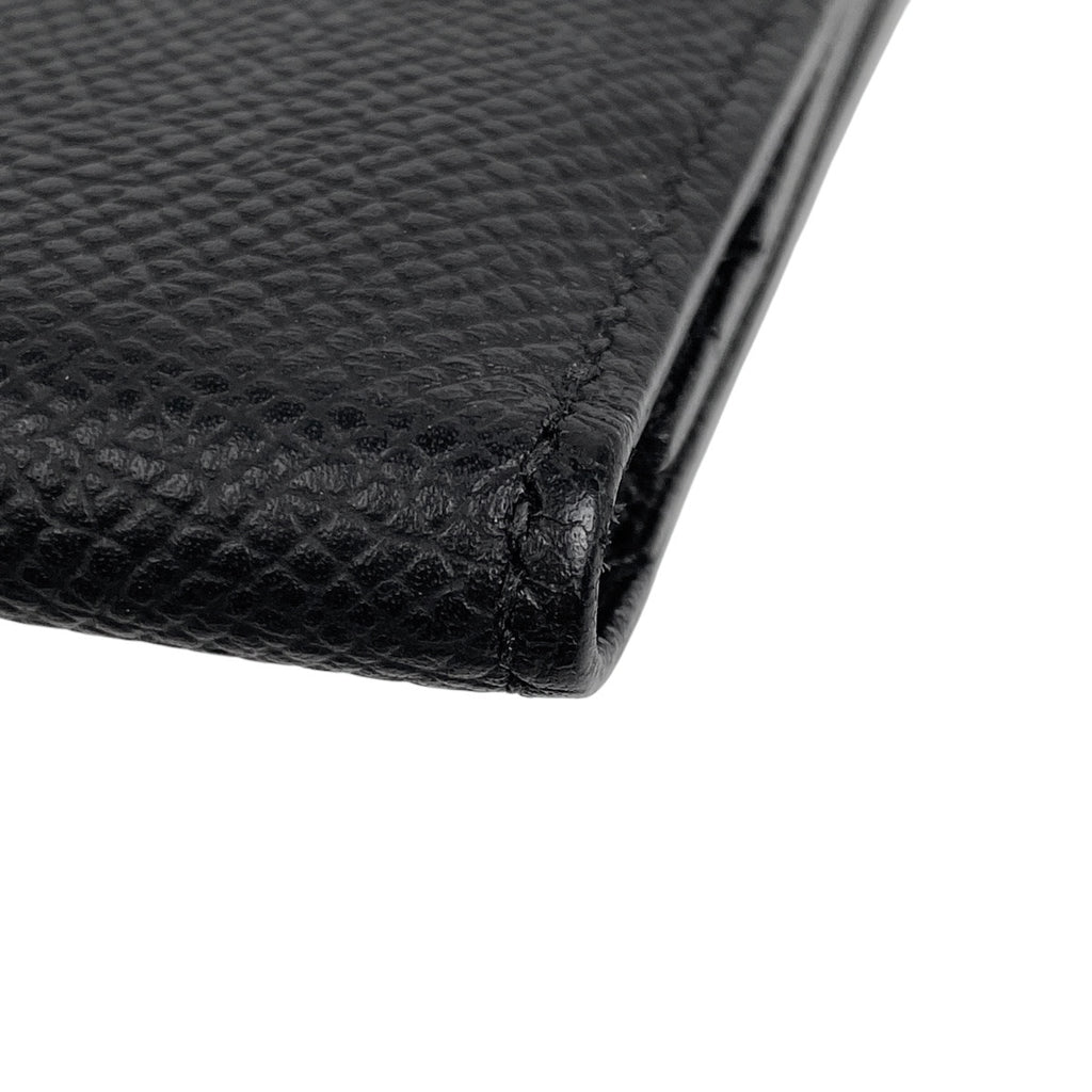 エルメス ベアン スフレ Hロゴ 二つ折り 長財布 ヴォーエプソン ブラック Ｔ レディース 【中古】brbag