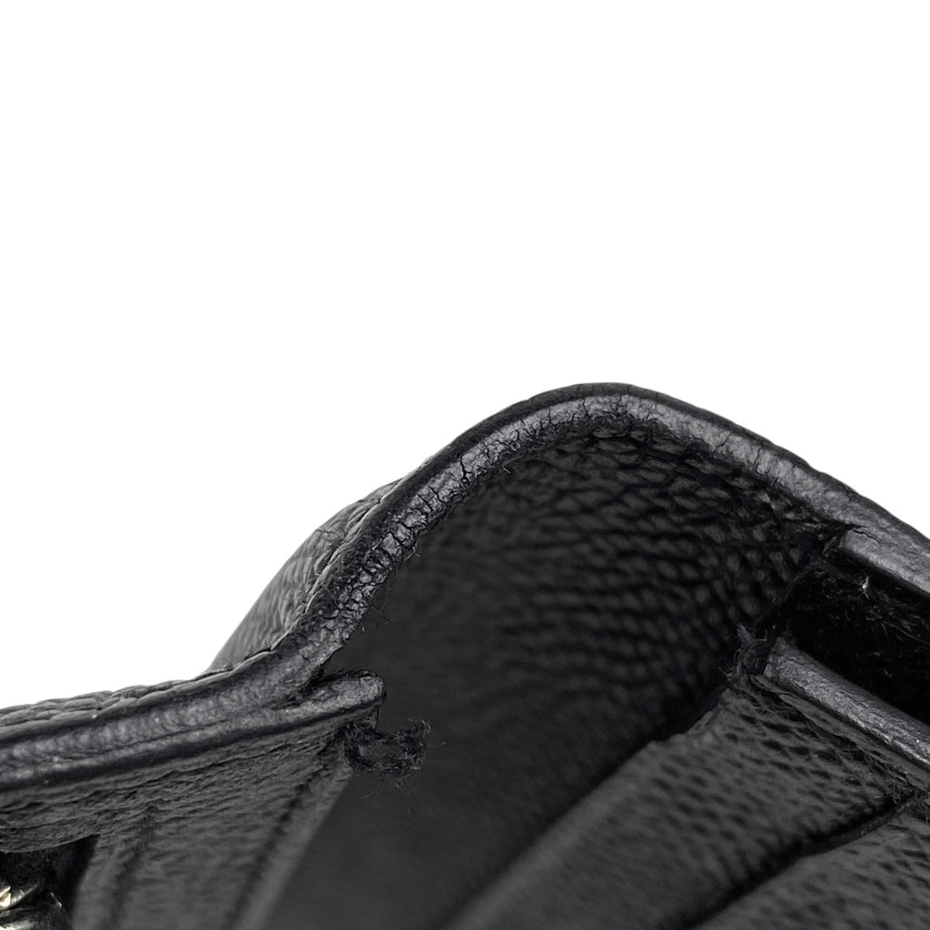 エルメス ベアン スフレ Hロゴ 二つ折り 長財布 ヴォーエプソン ブラック Ｔ レディース 【中古】brbag