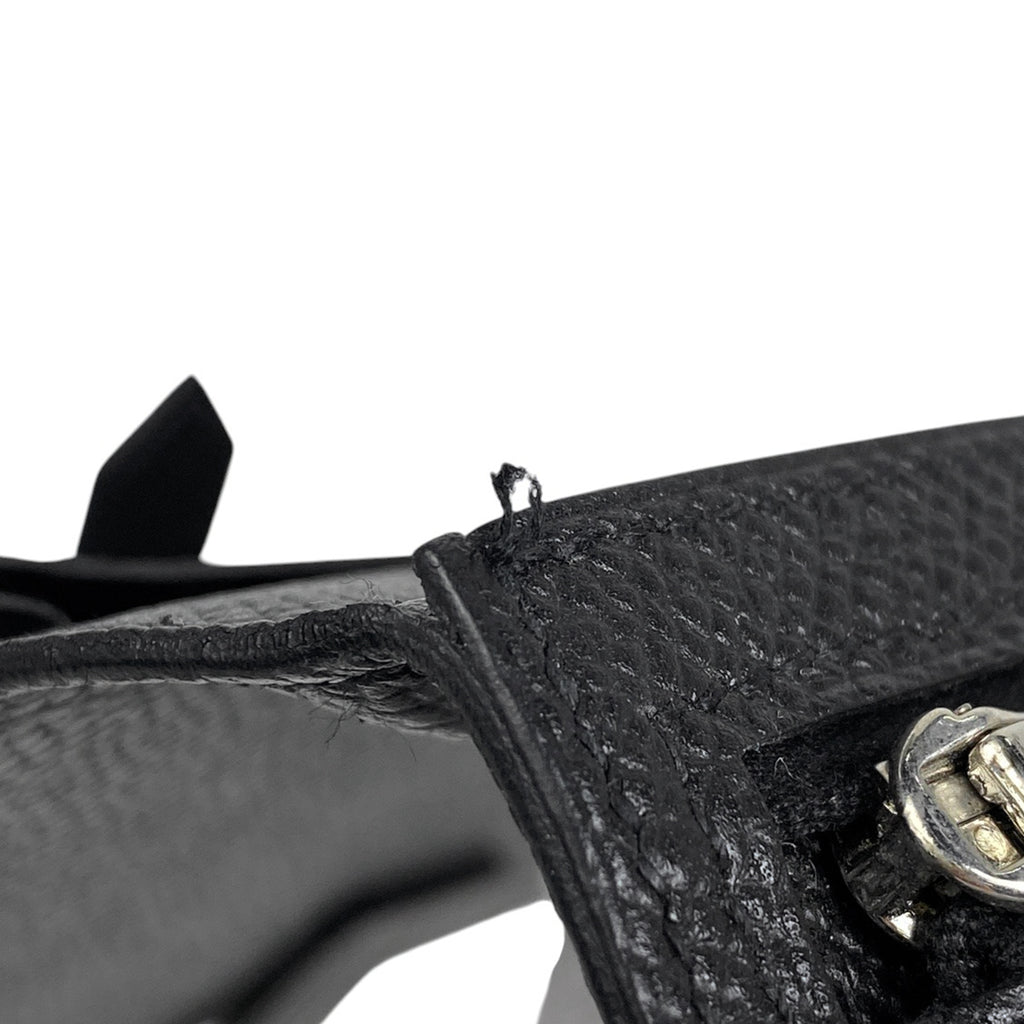 エルメス ベアン スフレ Hロゴ 二つ折り 長財布 ヴォーエプソン ブラック Ｔ レディース 【中古】brbag