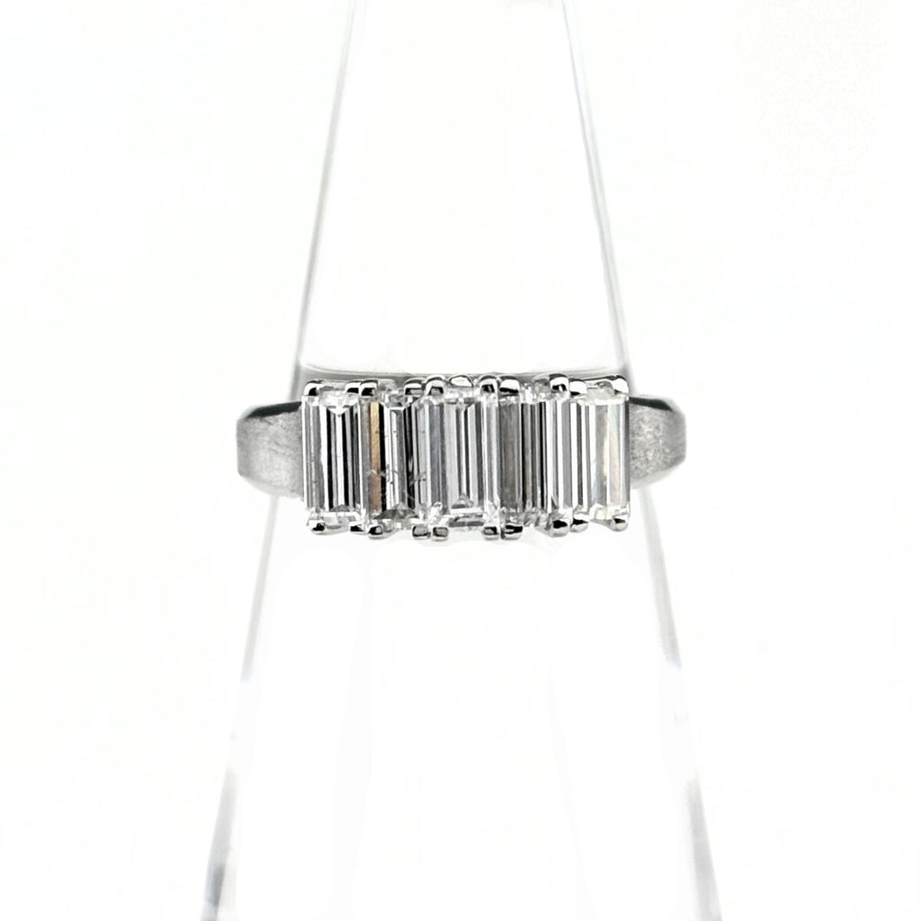 メレダイヤ デザインリング プラチナ 指輪 リング 9号 Pt900 ダイヤモンド レディース 【中古】nbjwl