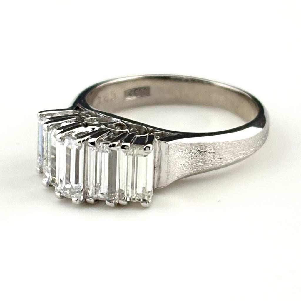 メレダイヤ デザインリング プラチナ 指輪 リング 9号 Pt900 ダイヤモンド レディース 【中古】nbjwl