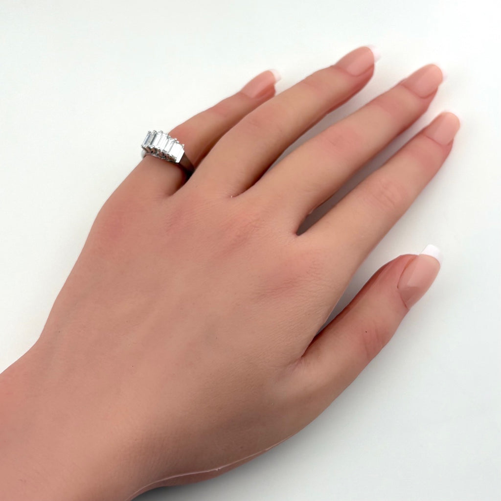 メレダイヤ デザインリング プラチナ 指輪 リング 9号 Pt900 ダイヤモンド レディース 【中古】nbjwl