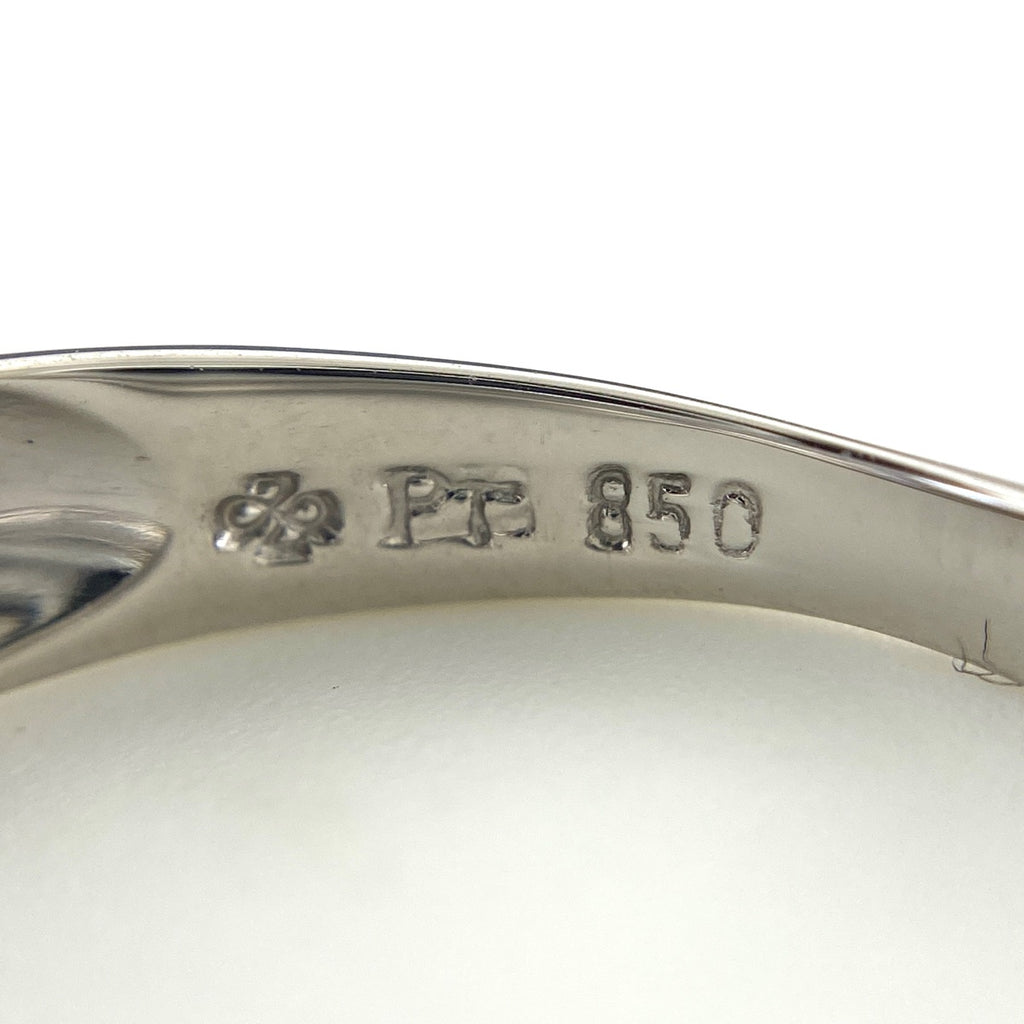 ルビー デザインリング プラチナ 指輪 サファイア メレダイヤ リング 16号 Pt850 ルビー サファイア レディース 【中古】nbjwl