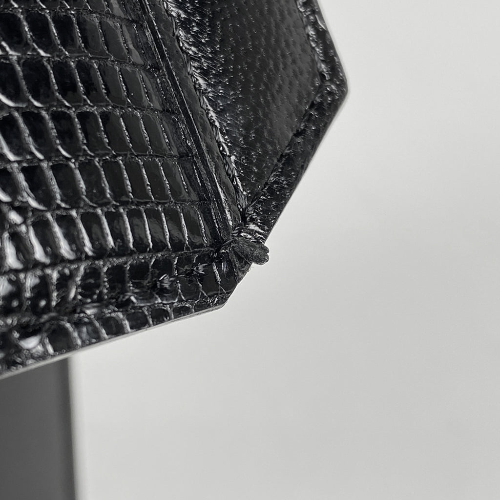 イヴ・サンローラン ロゴ ショルダーバッグ 2WAY ハンドバッグ ショルダーバッグ リザード ブラック レディース 【中古】brbag