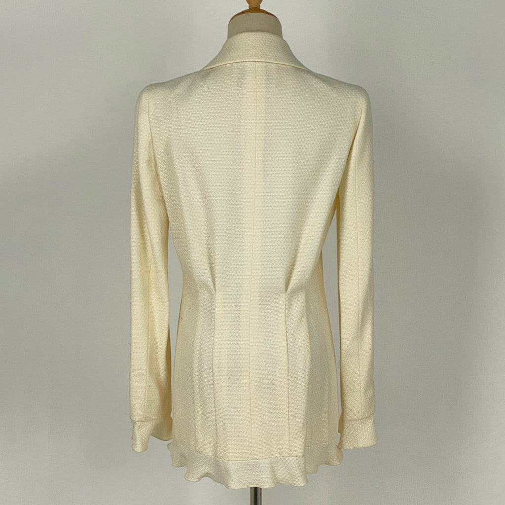 シャネル ココマーク ジップアップ ジャケット フリル 02P アウター その他ジャケット レーヨン ウール アイボリー レディース 【中古】brapp