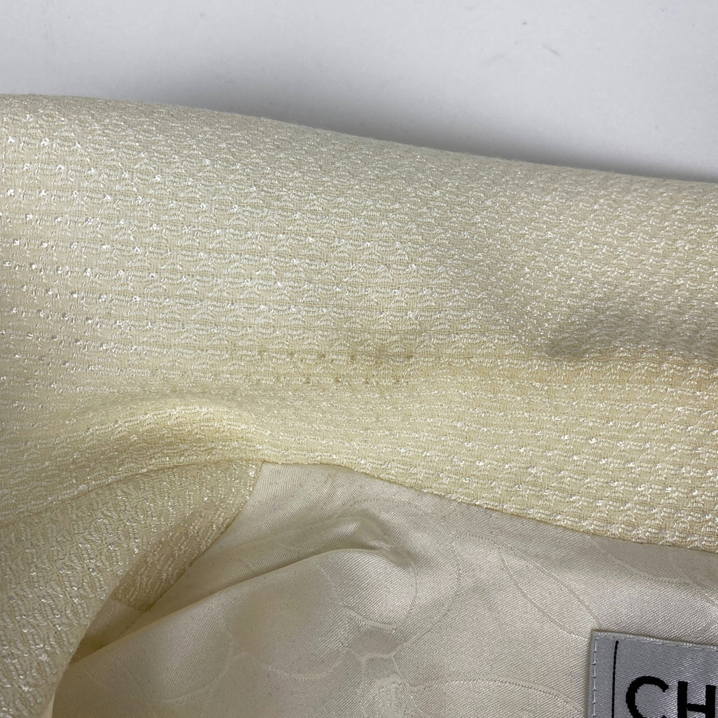 シャネル ココマーク ジップアップ ジャケット フリル 02P アウター その他ジャケット レーヨン ウール アイボリー レディース 【中古】brapp