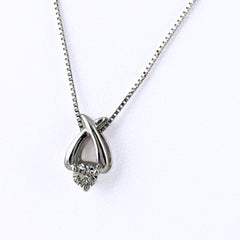 ダイヤモンド デザインネックレス ネックレス K18 WG ダイヤモンド レディース ノンブランドジュエリー 【中古】nbjwl