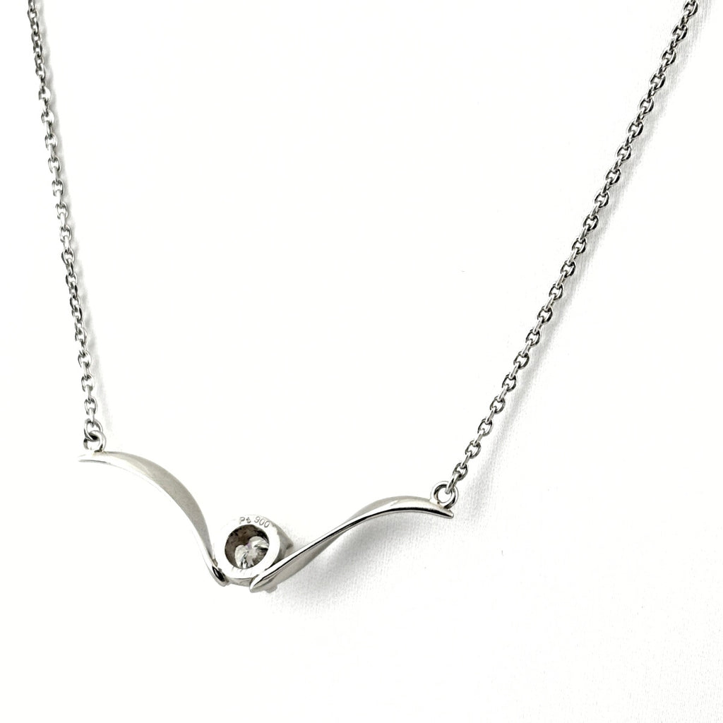 ダイヤモンド デザインネックレス プラチナ ネックレス Pt900 ダイヤモンド レディース 【中古】nbjwl